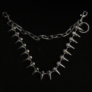 Silver Spike Wallet chains